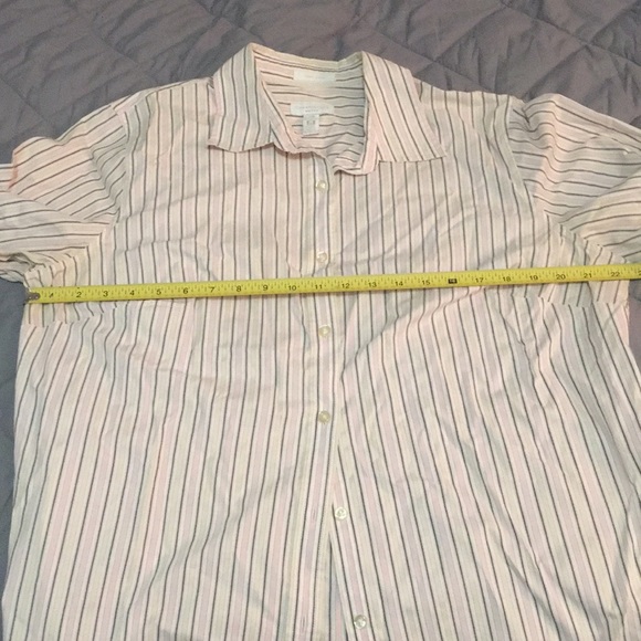 Charter Club Pinstripe Button-Down Size 16W - Picture 4 of 4